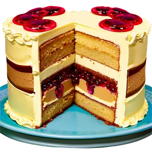 Peanut Butter Jelly Layer Cake PNG Tnd