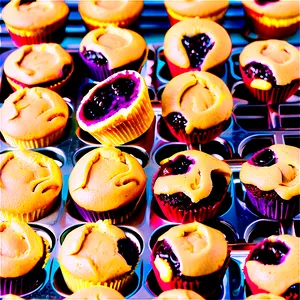 Peanut Butter Jelly Muffins PNG 06282024