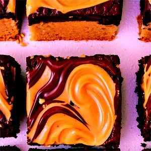 Peanut Butter Swirl Brownie PNG Xwa71