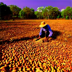 Peanut Harvest Scene Png Pik PNG image