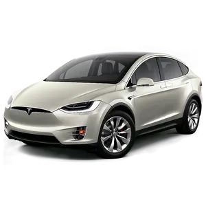 Pearl White Tesla Model X Png Rnc37 PNG image