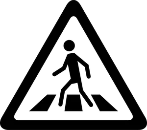 Pedestrian Crossing Sign Graphic PNG