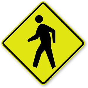 Pedestrian Crossing Sign PNG image