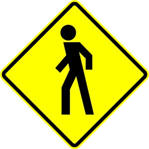 Pedestrian Crossing Sign PNG