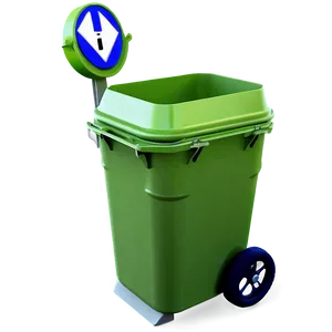 Pedestrian Trash Bin PNG Few