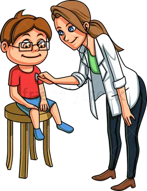 Pediatric Checkup Cartoon PNG image