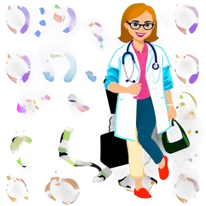 Pediatrician Doctor Cartoon Png Lwe25 PNG image