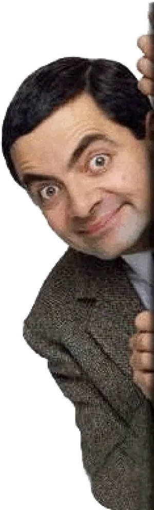 Peeking Comedic Character PNG image