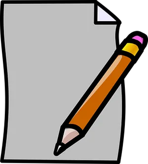 Pencil_and_ Paper_ Clipart PNG image