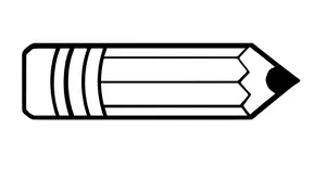 Pencil Icon Blackand White PNG image