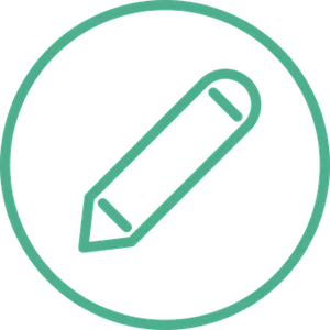 Pencil Icon Green Outline