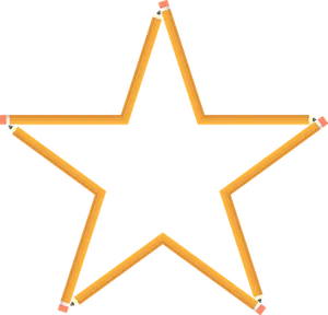 Pencil Star Illustration PNG image