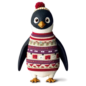 Penguin In A Sweater PNG 62