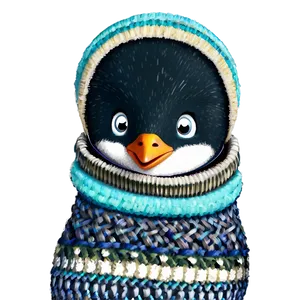 Penguin In A Sweater PNG Sus19 PNG