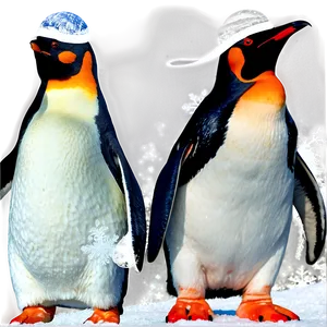 Penguin In Snow PNG Jcj
