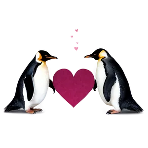 Penguin Love PNG Wep12