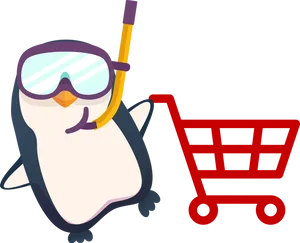 Penguin Shopperwith Cart