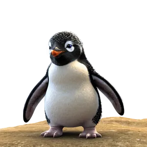 Penguin Winter Scene PNG 73