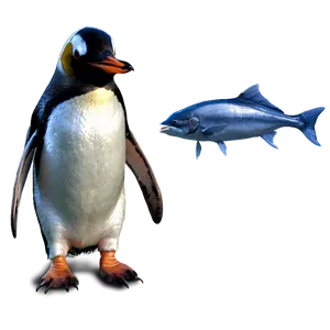 Penguin With Fish Png Otu39 PNG image