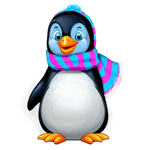 Penguin With Scarf PNG 05062024