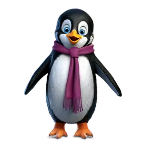 Penguin With Scarf PNG Bmm77