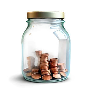 Pennies In A Jar PNG Vel