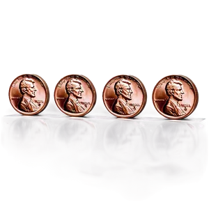 Pennies In A Row PNG 06212024