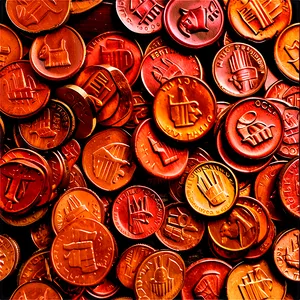 Pennies On Wood Png Qko PNG image