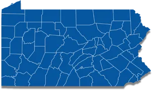 Pennsylvania Counties Map PNG image