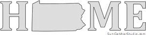 Pennsylvania Home State Graphic PNG image