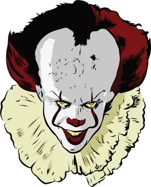 Pennywise Clown Illustration.png PNG image