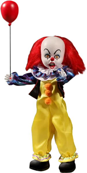 Pennywise Clownwith Red Balloon PNG image