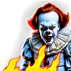 Pennywise With Fire Background Png Qje96 PNG image