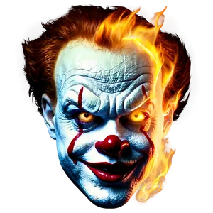 Pennywise With Fire Background Png Sgb PNG image