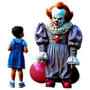 Pennywise With Kids Png 05212024 PNG image