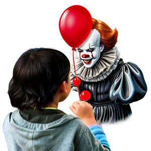 Pennywise With Kids Png 05212024 PNG image