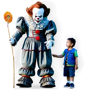 Pennywise With Kids Png Cvy PNG image