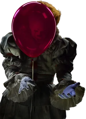 Pennywisewith Red Balloon PNG image