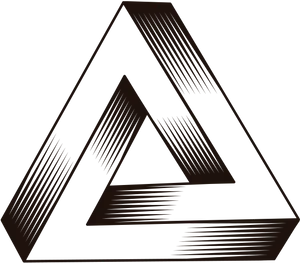 Penrose Triangle Illusion PNG image