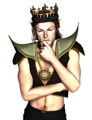 Pensive_ Elf_ King_ Thinking