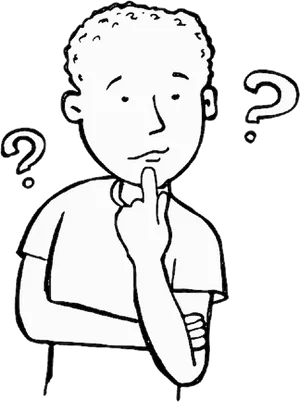 Pensive Person Cartoon PNG