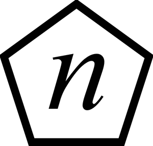 Pentagon Logo Notation PNG image