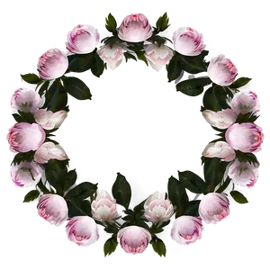 Peony Flower Circle PNG 06252024 PNG