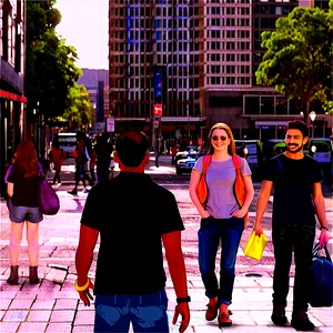 People In The City PNG Fwj