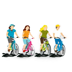 People Riding Bikes PNG 35