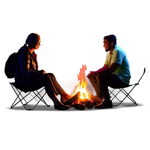 People Sitting Around Campfire Png 05252024 PNG image