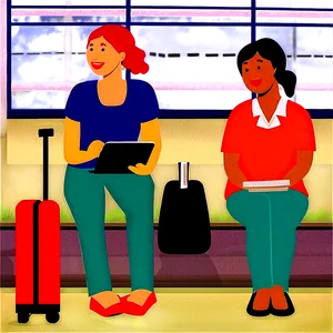 People Sitting At Airport Png Hdy99 PNG image