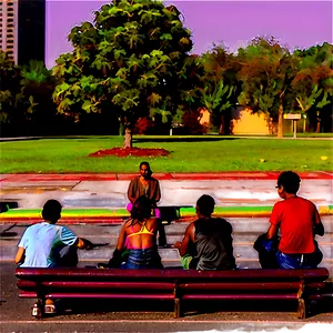People Sitting At Park Png Ycp PNG image