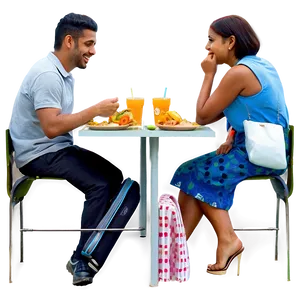People Sitting At Table Eating Png Kpu PNG image