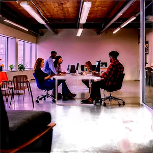 People Sitting In A Creative Office Space Png 05252024 PNG image